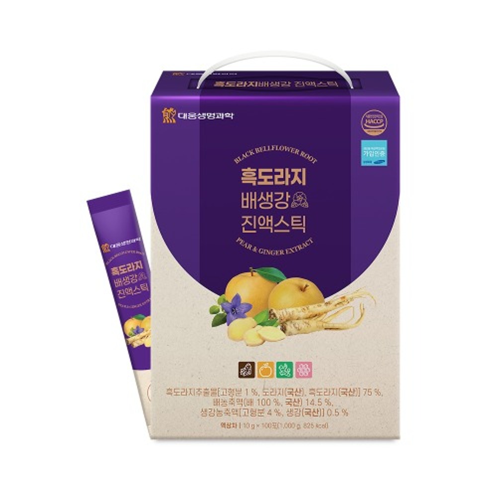 대웅생명과학 흑도라지배생강 진액스틱 배즙 도라지즙 임산부 국산 청 100포 - 상세 이미지 2