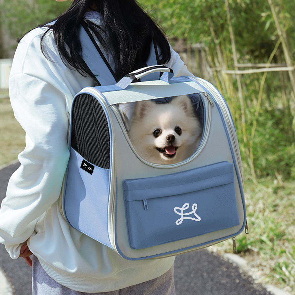 레토 강아지 가방 이동가방 백팩 LDD-B05 블루, M(중형)