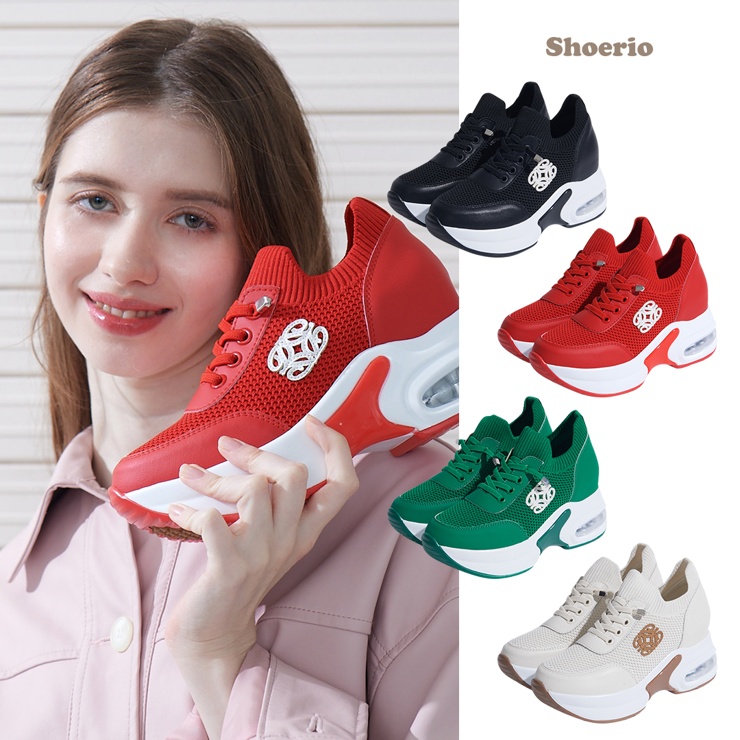 슈리오 통굽 운동화 에어삭스 여성 키높이스니커즈