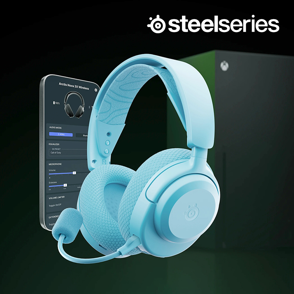 [국내정발] 스틸시리즈 노바3 초경량 무선 게이밍 헤드셋 X 아쿠아