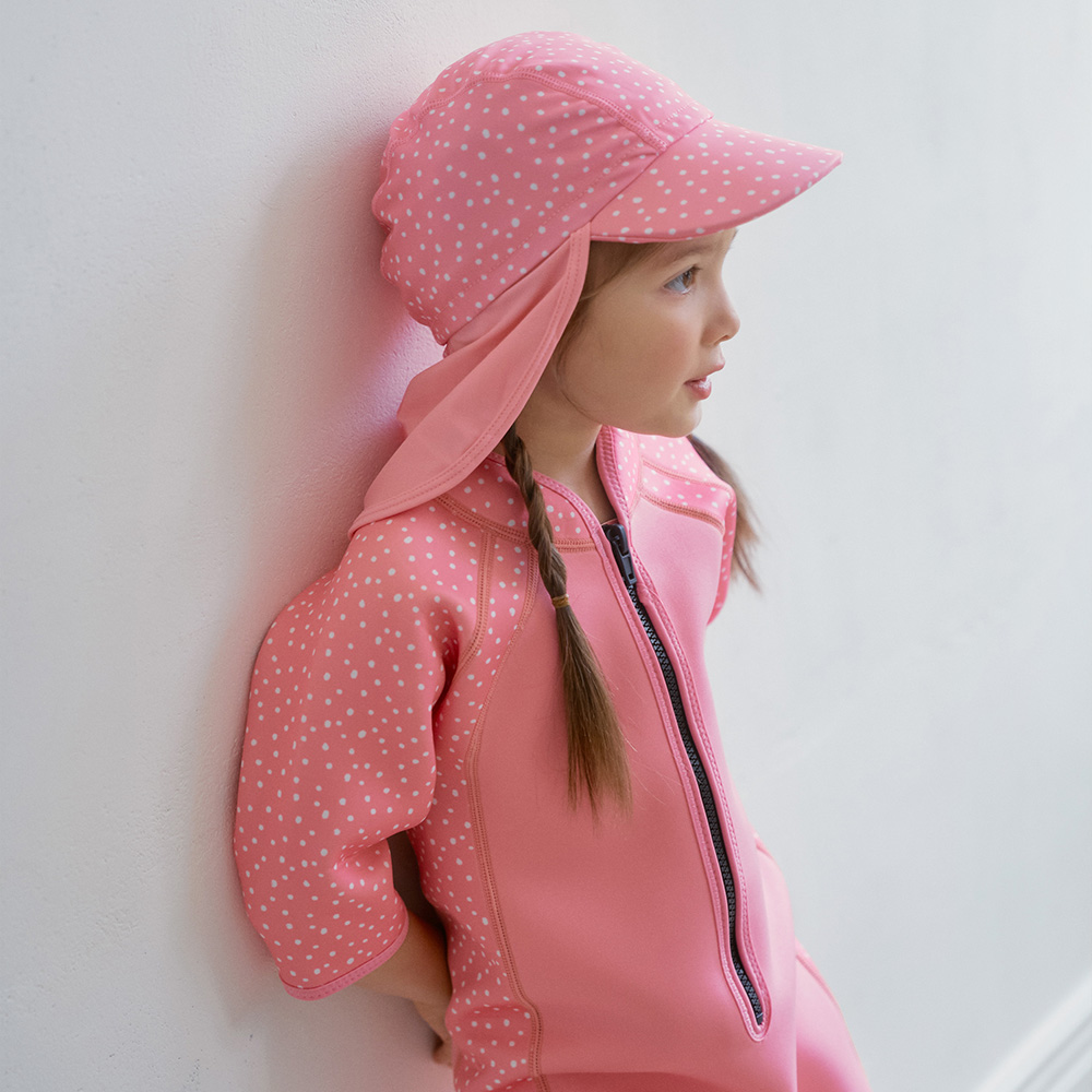 스플래쉬어바웃 쇼티 웻슈트 핑크도티 4계절 체온보호 어린이웻슈트 키즈수영복