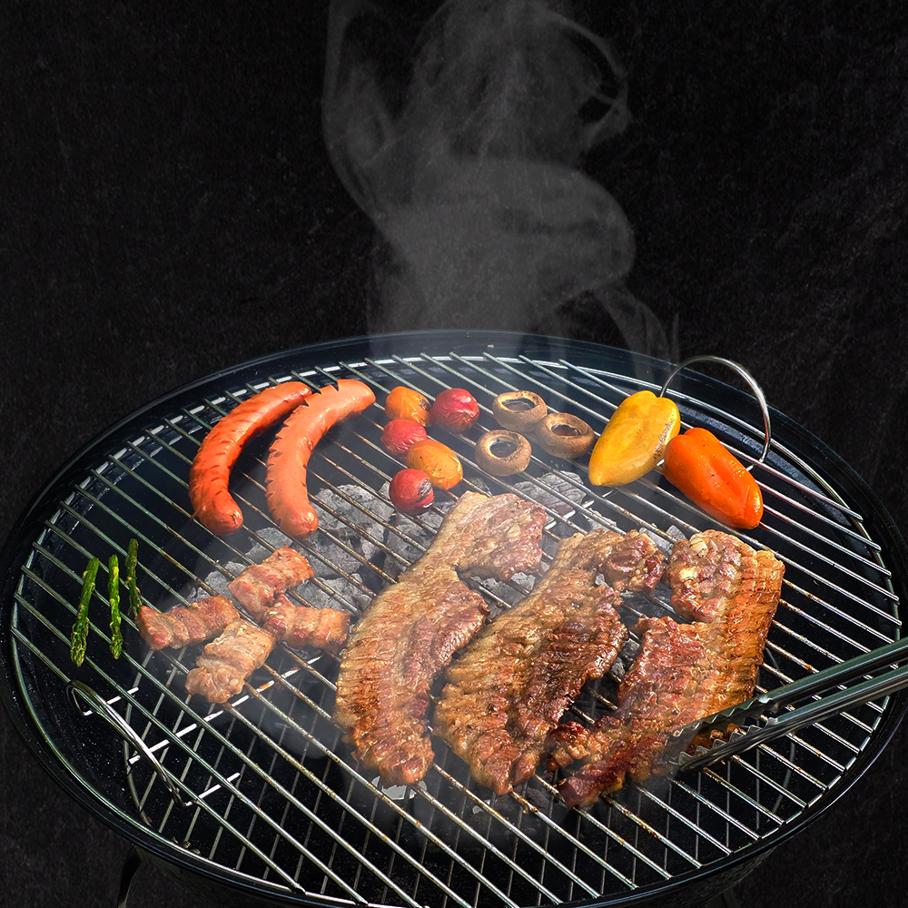 꾸버스 하이엔드 바베큐그릴 훈제 훈연 직화 숯불 화로 야외 원형 캠핑 3중코팅 화로대 43