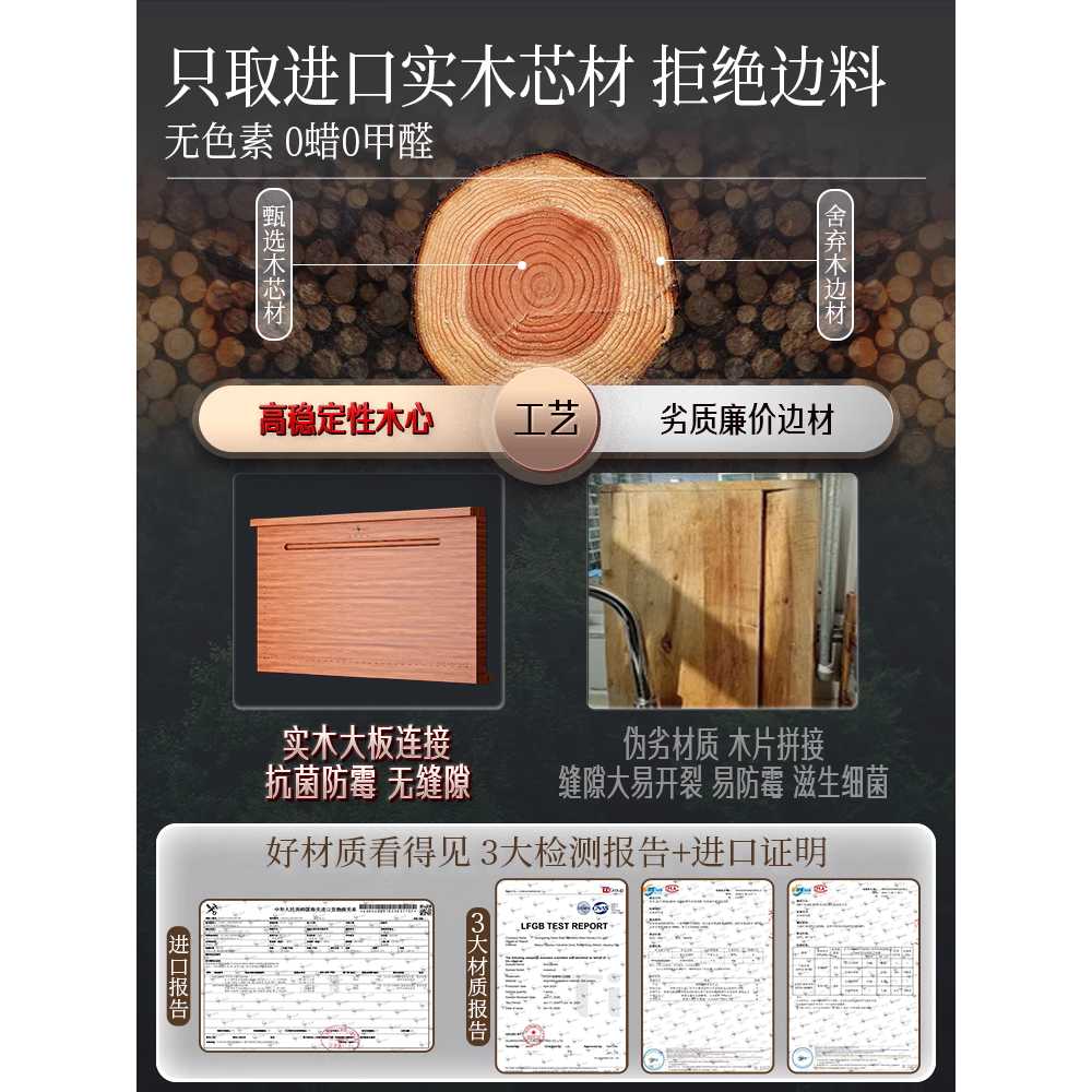 원목 싱크대 도마 나무 대형 조리공간 일식 베이킹 60x40cm - 상세 이미지 4