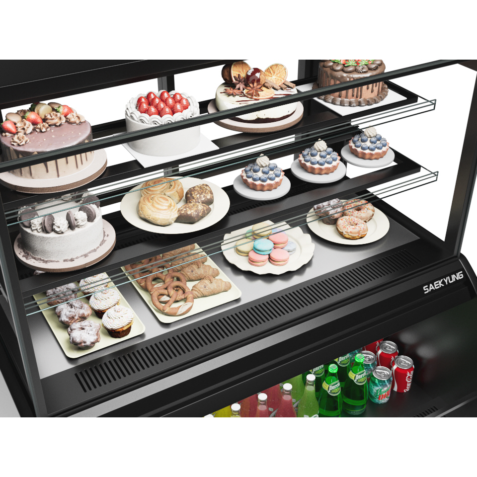 제과점 콤비형 케이크쇼케이스 3단 카페 베이커리 냉장쇼케이스 1800