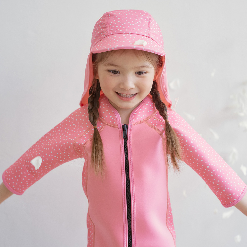 스플래쉬어바웃 쇼티 웻슈트 핑크도티 4계절 체온보호 어린이웻슈트 키즈수영복