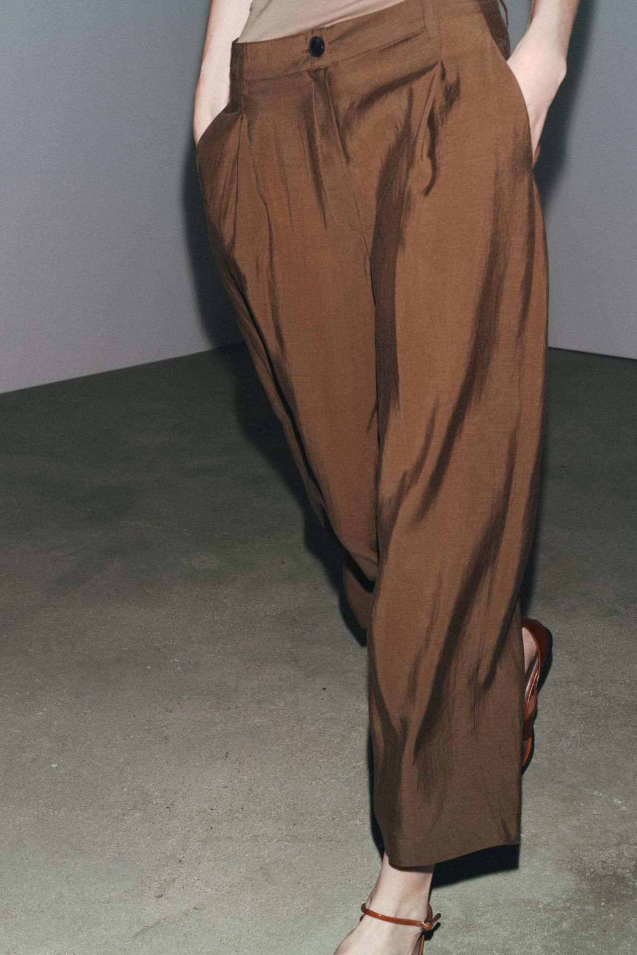 자라 다트 크롭 팬츠 7149/061 BROWN