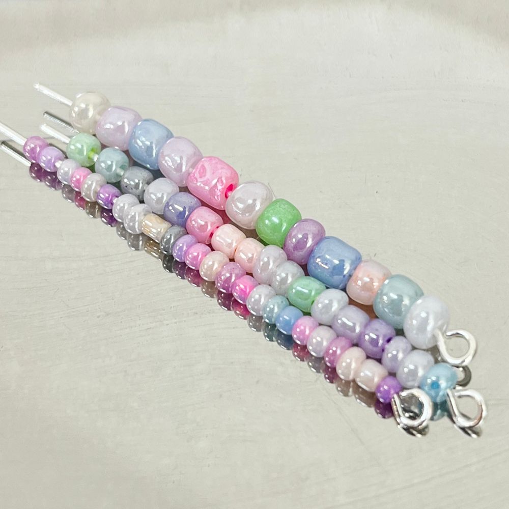 시드 비즈 혼합 컬러 재료 만들기 키링 팔찌 악세사리 공예 부자재 끈갈피 DIY 2mm 3mm 4mmm - 상세 이미지 2