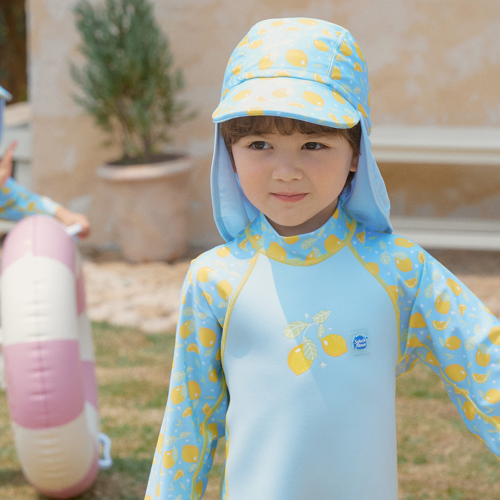 스플래쉬어바웃 UV 썬앤씨 슈트 플러스 레몬스 4계절 체온보호 어린이웻슈트 유아수영복