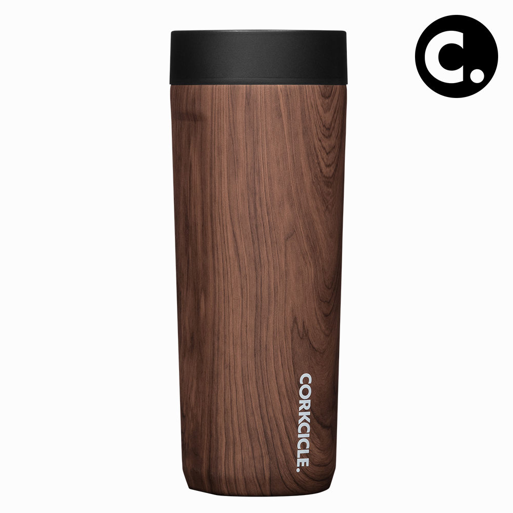 콕시클 커뮤터컵 세라믹텀블러 원터치 밀폐 보냉병 500ml, 월넛우드
