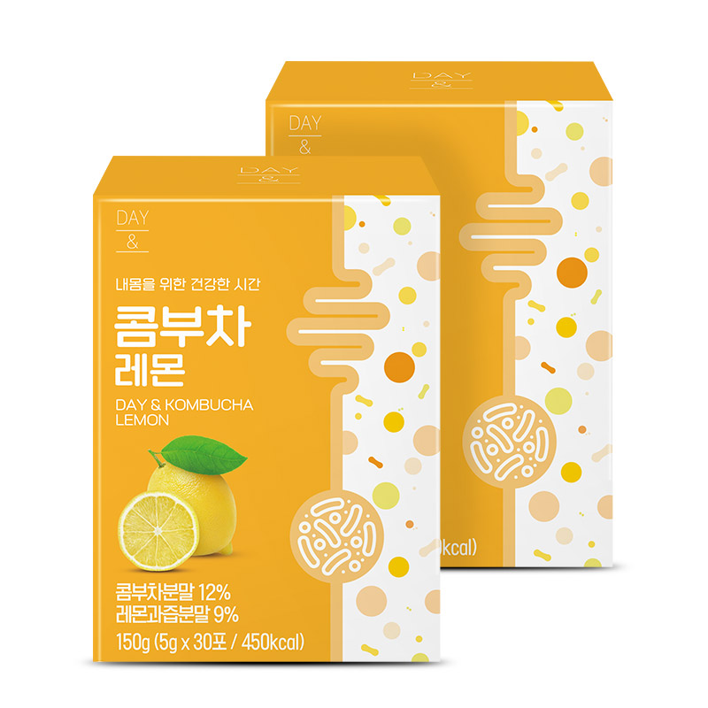 참앤들황토농원 데이앤 콤부차 레몬맛 5g 레몬 30개입, 30개입, 2개 - 상품 이미지