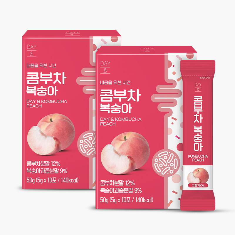 참앤들황토농원 데이앤 콤부차 복숭아맛 5g 복숭아, 10개입, 2개