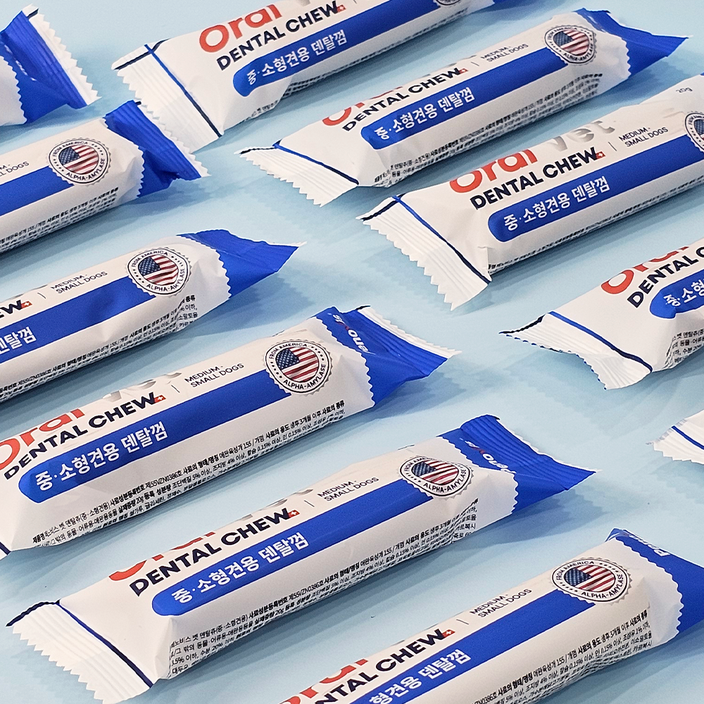 페노비스 강아지 껌 덴탈츄 치석제거 오랄벳 덴탈츄 중소형견, 240g, 1개