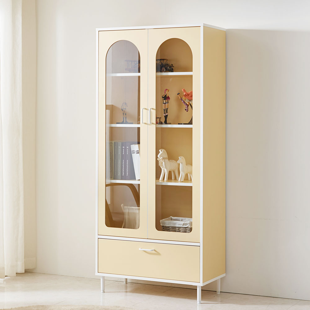 클로버 유리 장식장 위스키 진열장 거실 술장 인테리어