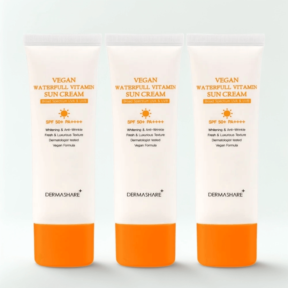 더마쉐어 비건 워터풀 비타민 선크림 SPF50+ PA++++, 50ml, 3개 : 블리스하이