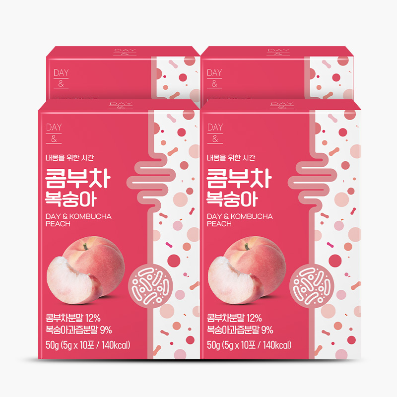 참앤들황토농원 데이앤 콤부차 복숭아맛 5g 복숭아, 10개입, 4개