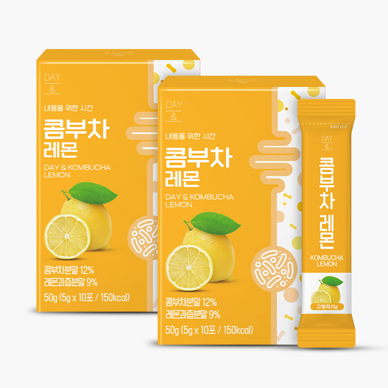 참앤들황토농원 데이앤 콤부차 레몬맛 5g 레몬, 10개입, 2개