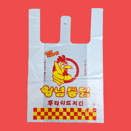 치킨비닐봉지 중 100장 배달 봉투 업소용