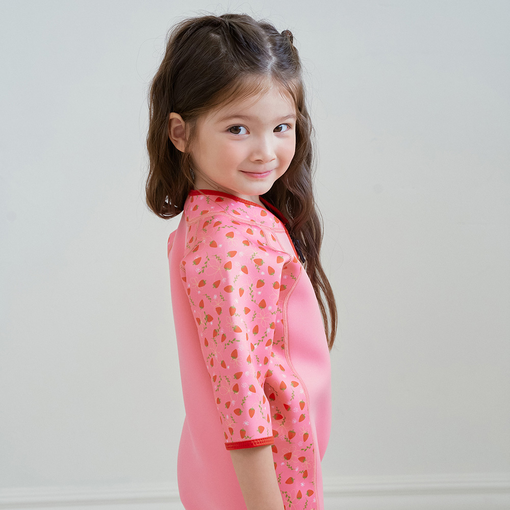스플래쉬어바웃 쇼티 웻슈트 스트로베리필드 4계절 체온보호 어린이웻슈트 키즈수영복