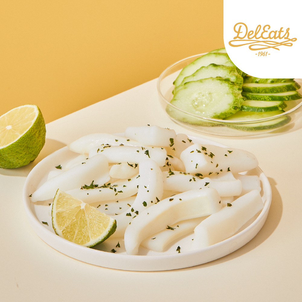 델리츠 냉동 갑오징어살 슬라이스 1kg 급속동결 탈피 손질 갑오징어채 프리미엄