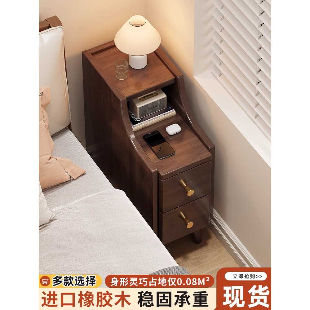 원목 틈새협탁 수납장 좁은 미니서랍 안방 침대 보조 50cm 이미지 6