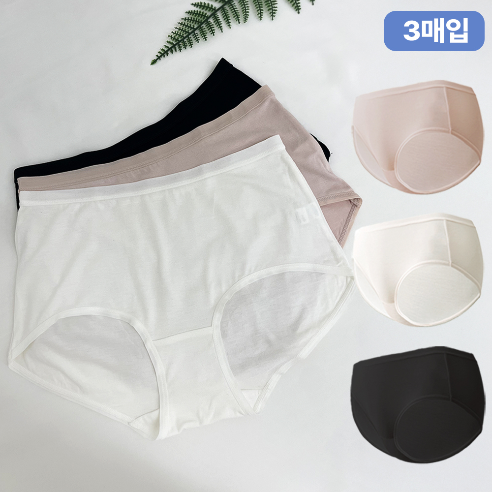 [3매입] 여성팬티 면 모달 여자 빅사이즈팬티(90-120)4XL까지 3P 제품 이미지