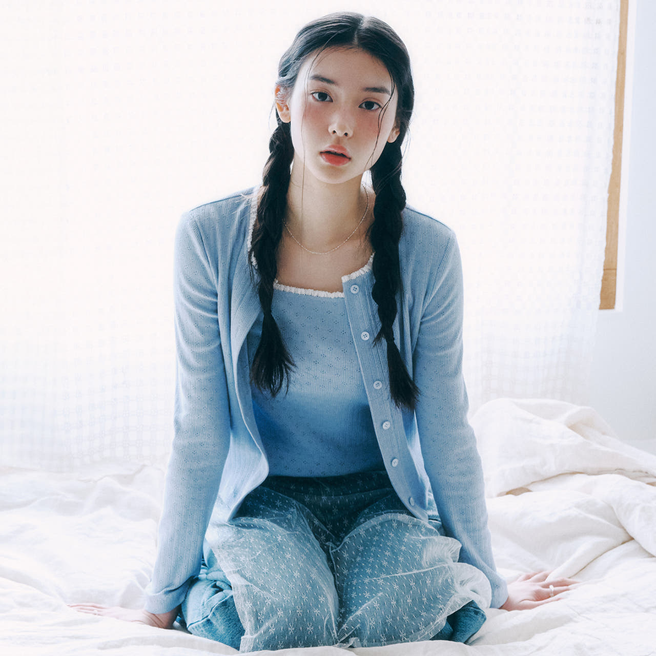 로엠 레이스 나시 가디건 세트 RMLWF25RT1 - 상세 이미지 2