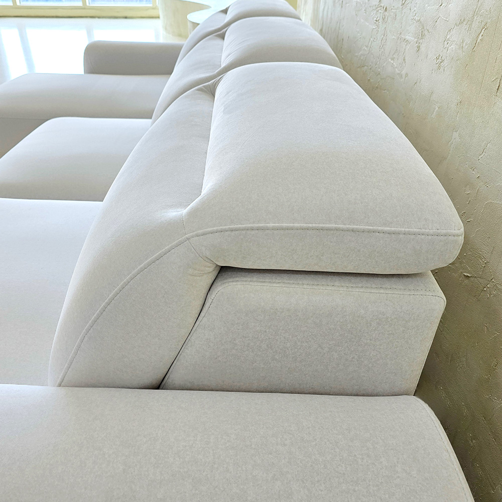 스코나 레이프 모션 슬라이딩 타이보 아쿠아텍스 리클라이너 소파 스툴미포함, 연그레이, 4인용