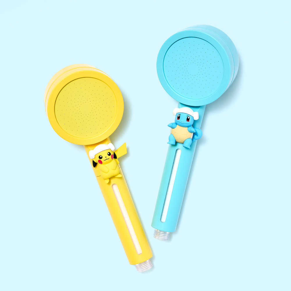 포켓몬 피카츄 꼬부기 필터 샤워기 헤드 수압상승 녹물제거