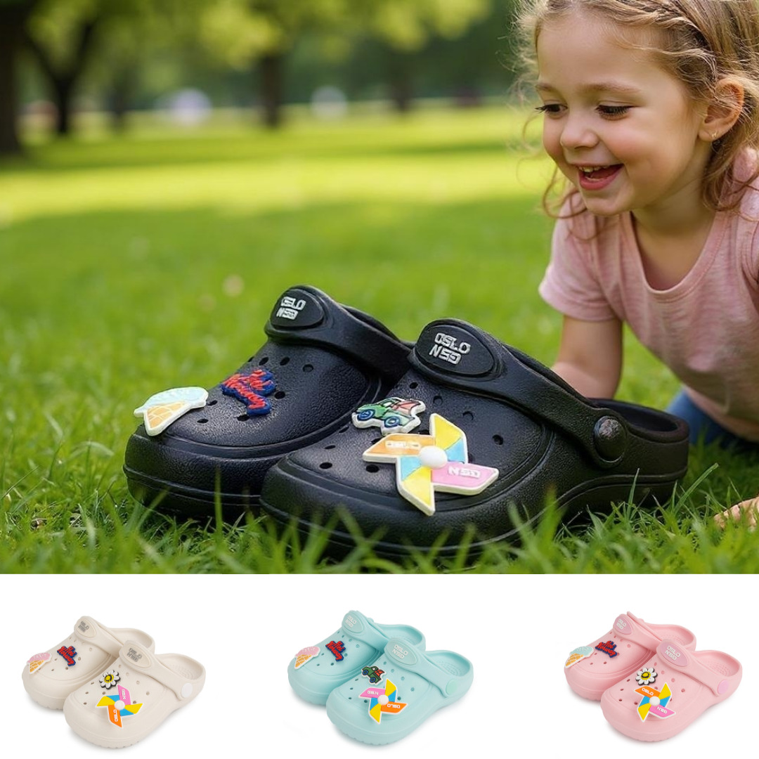 아동 EVA 샌들 윈드밀 지비츠 포함 슬리퍼