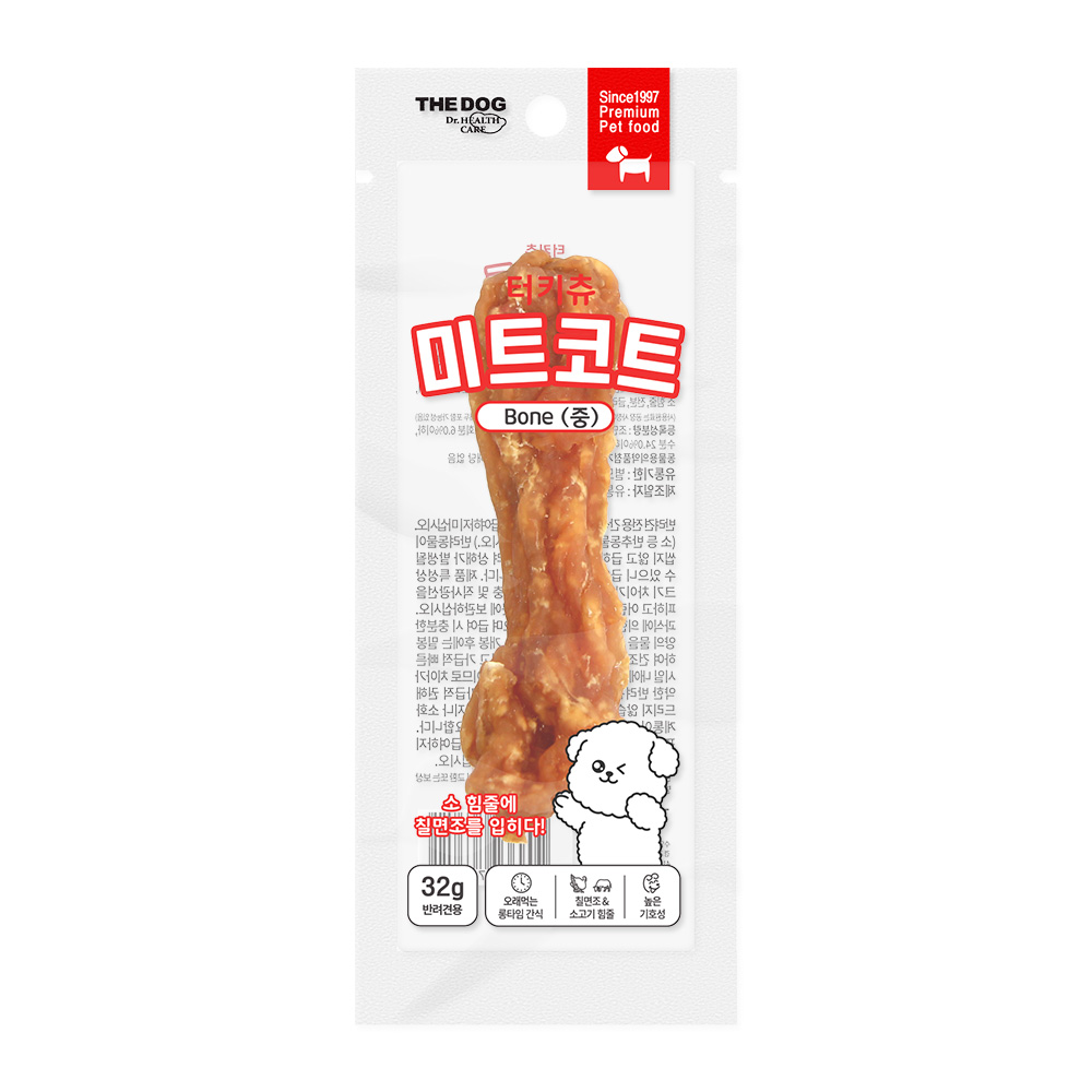 더독 미트코트 터키츄 본, M(중형), 1개