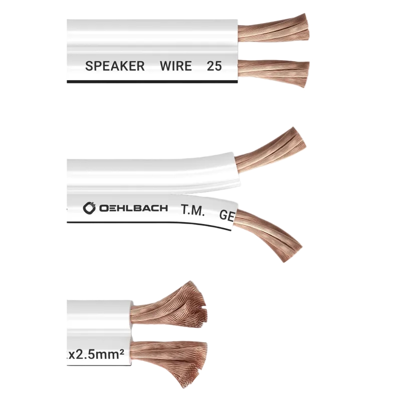 Oehlbach 오엘바흐 SPEAKER WIRE SP-25 스피커 케이블 2 x 2.5mm² 화이트 30M 1롤 (D1C198) - 상세 이미지 3