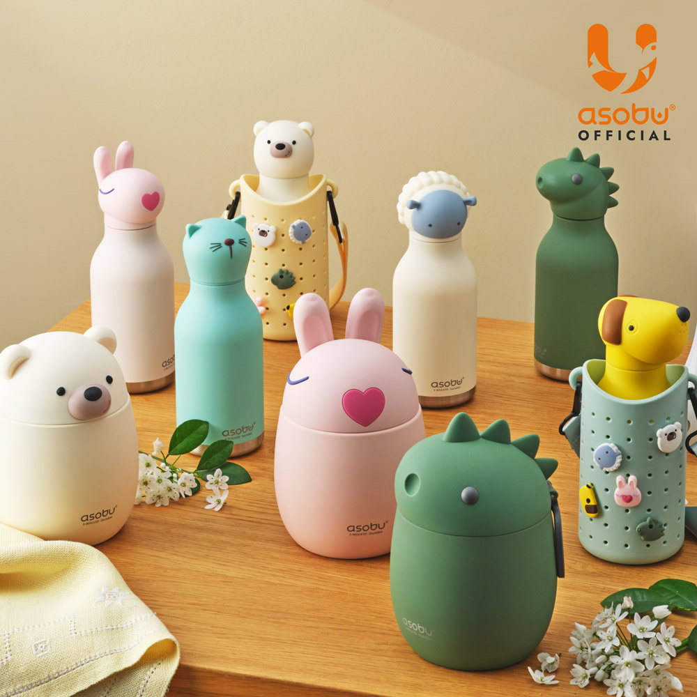 [1+1] 아소부 스테인레스 보온 보냉 베스티 푸드자 보온도시락 600ml + 텀블러 460ml 수능 세트 - 상세 이미지 5