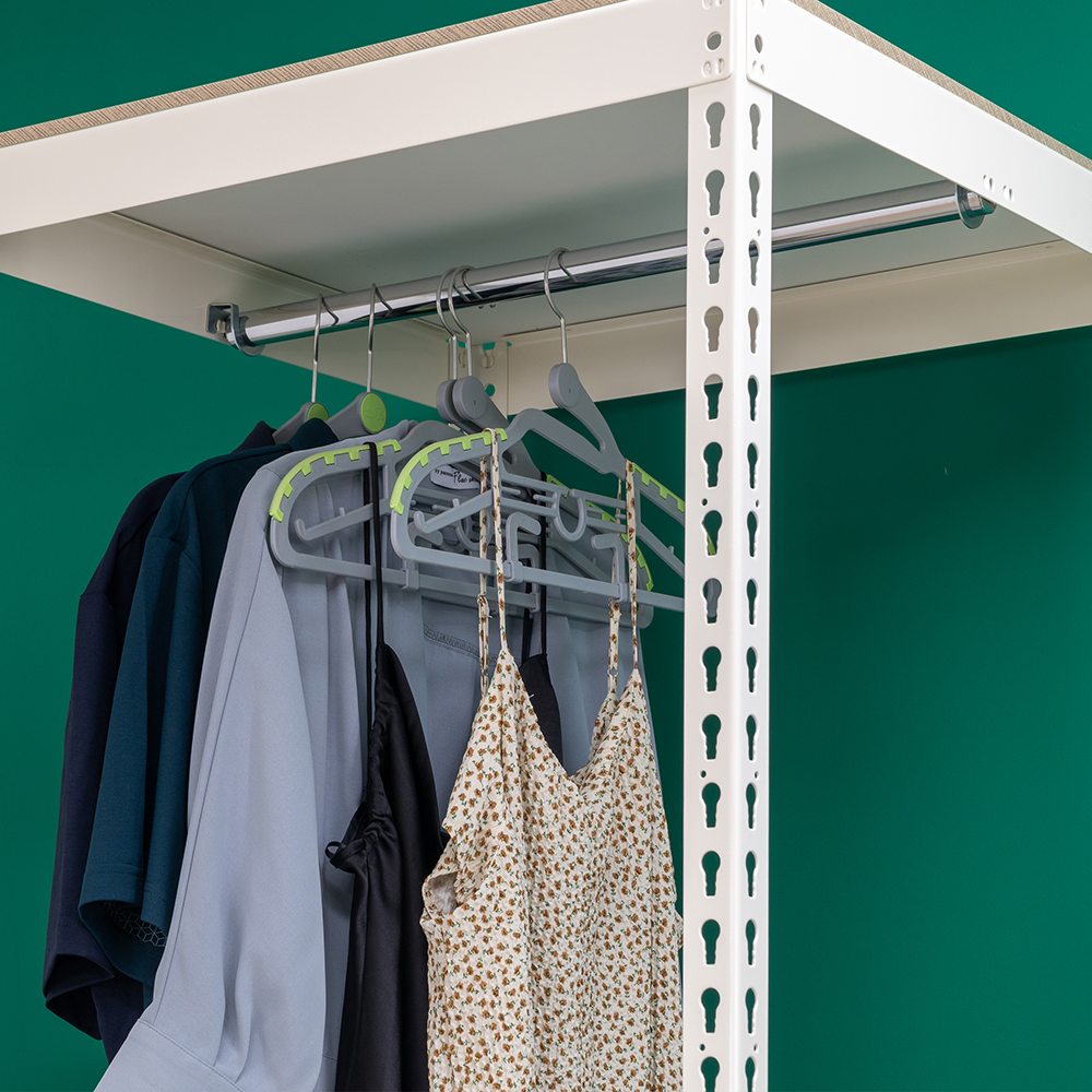 뮤트 시스템행거 드레스룸 옷걸이 조립식 철제 드레스룸 선반 튼튼한 행거 12005002100 - 상세 이미지 5