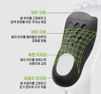이봉주 아치 깔창 아치본 핀 스본 본 족저근막염 무지외반증 오다리 솔루션 M L - 상세 이미지 3