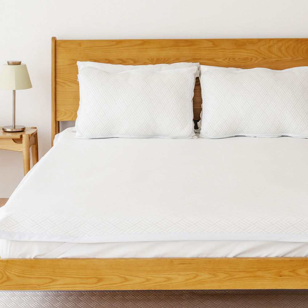 아이스론 쿨 냉감 밴드형 여름 침대 냉감패드+베게커버 세트 타입B_(아이스론B), K x 침대패드+베개커버 2EA