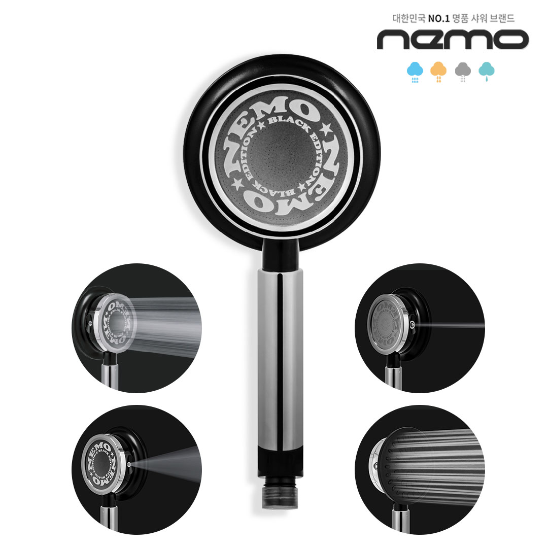[NEMO] 블랙에디션 반영구 필터 샤워기 - 상품 이미지