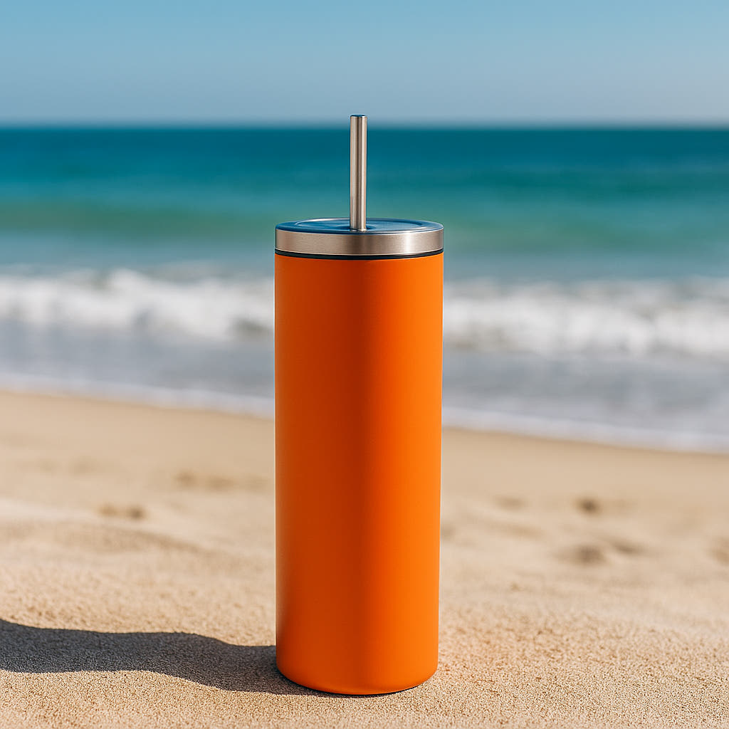 리유저블 보온보냉 진공 스테인레스 텀블러 600ml, 선셋