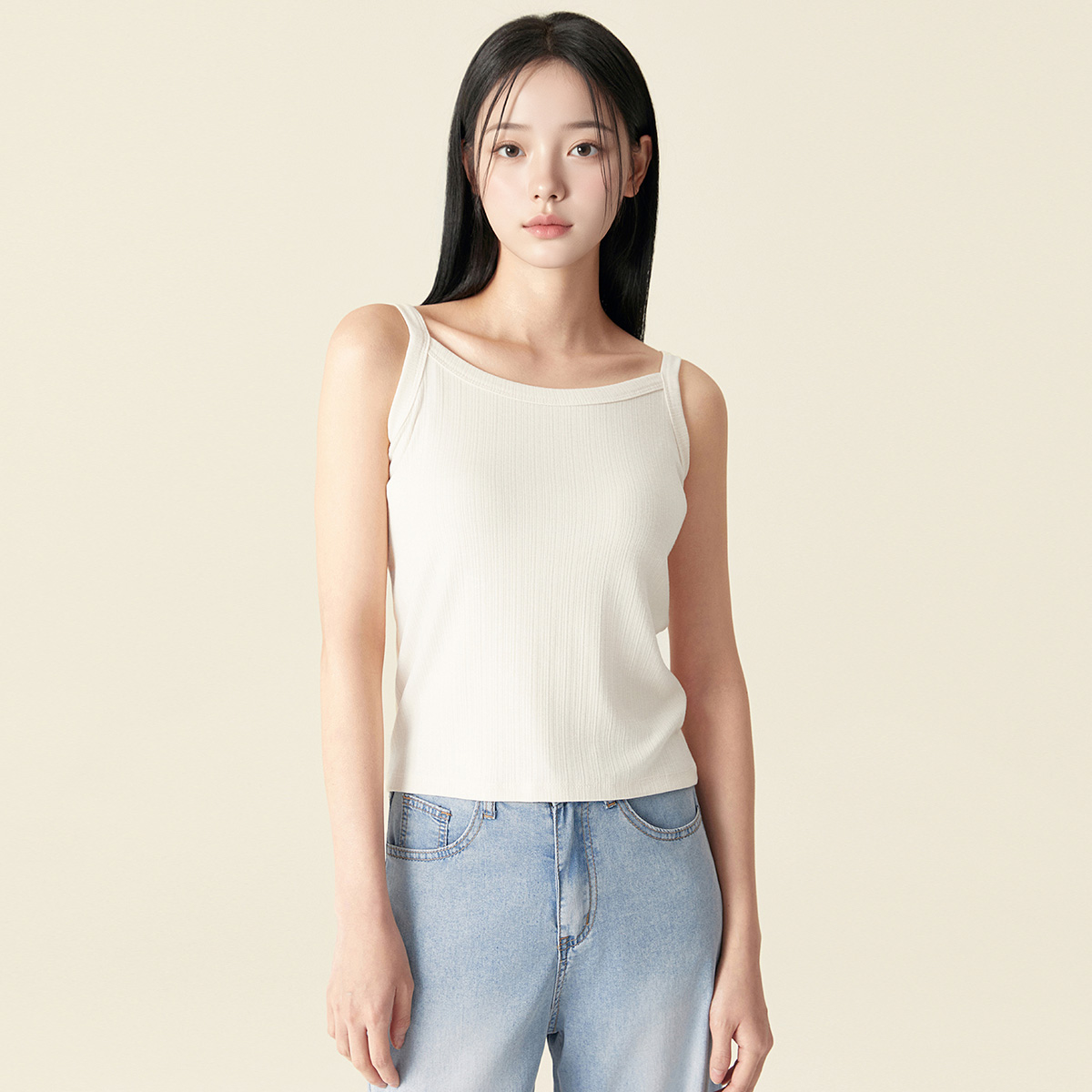 로엠 보트넥 나시 티셔츠 RMRNF37RT1 - 상품 이미지