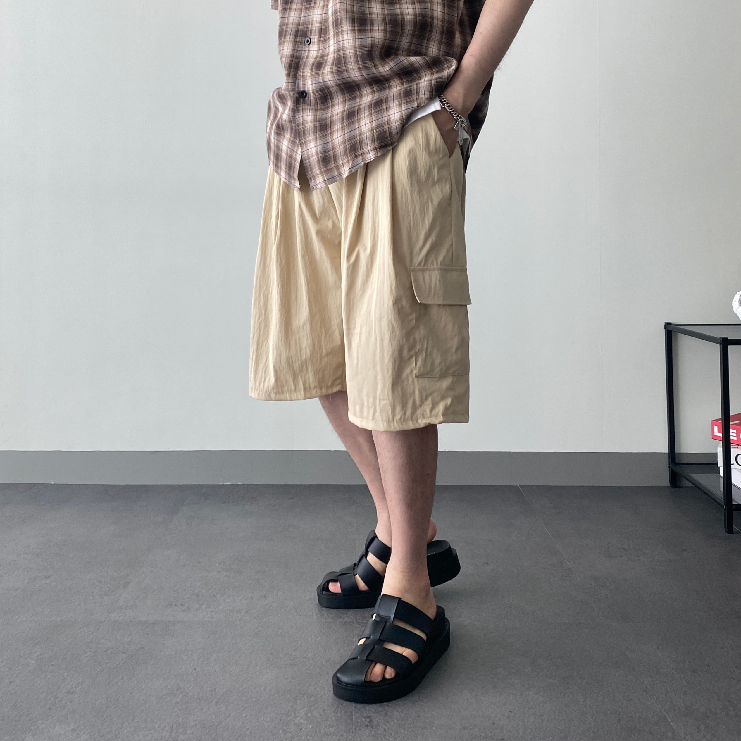 나일론반바지 남자카고반바지 남자버뮤다팬츠 - 상세 이미지 2