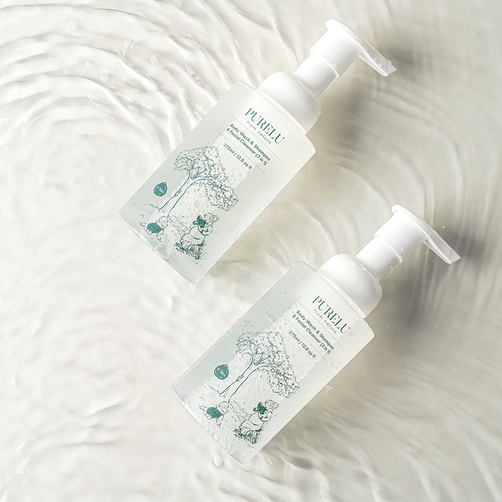 퓨어루 아기 바디워시 샴푸 폼클렌징 올인원 유아 신생아 버블 비건 바스 370ml, 2개