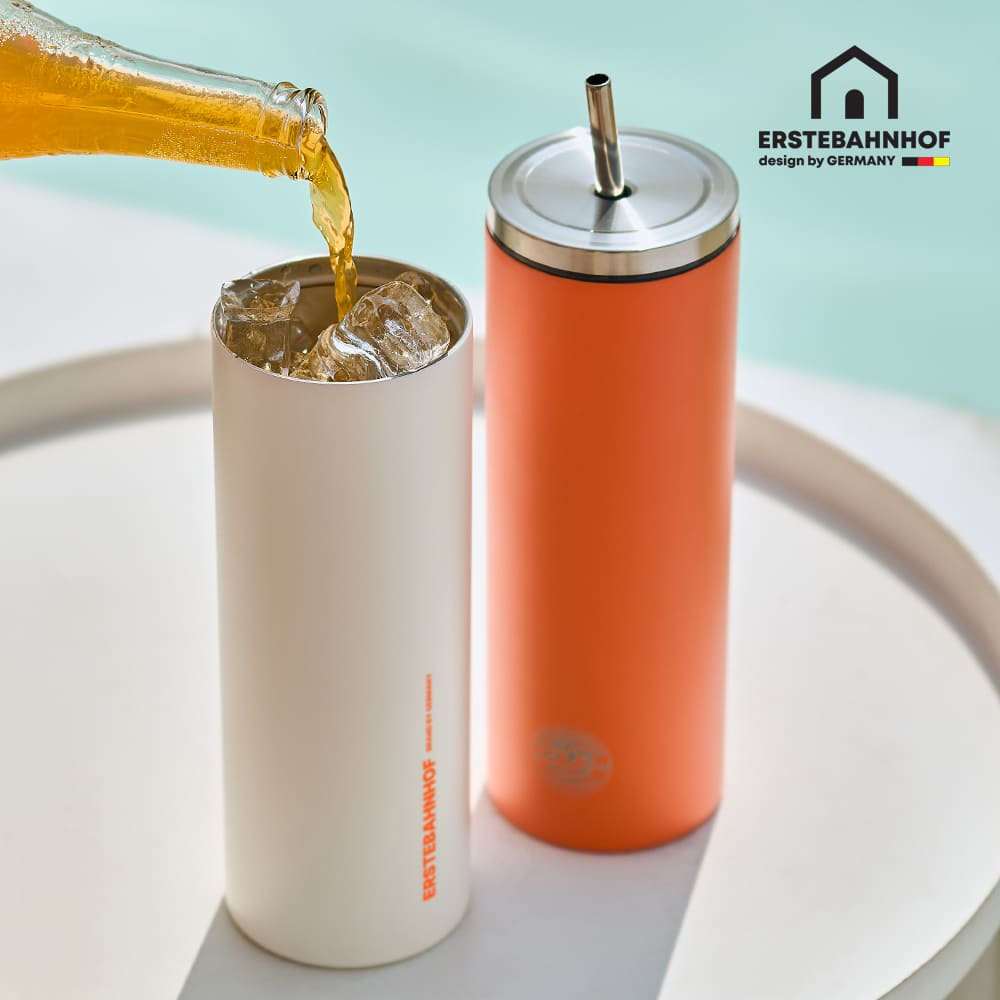 리유저블 보온보냉 진공 스테인레스 텀블러 600ml, 선라이즈