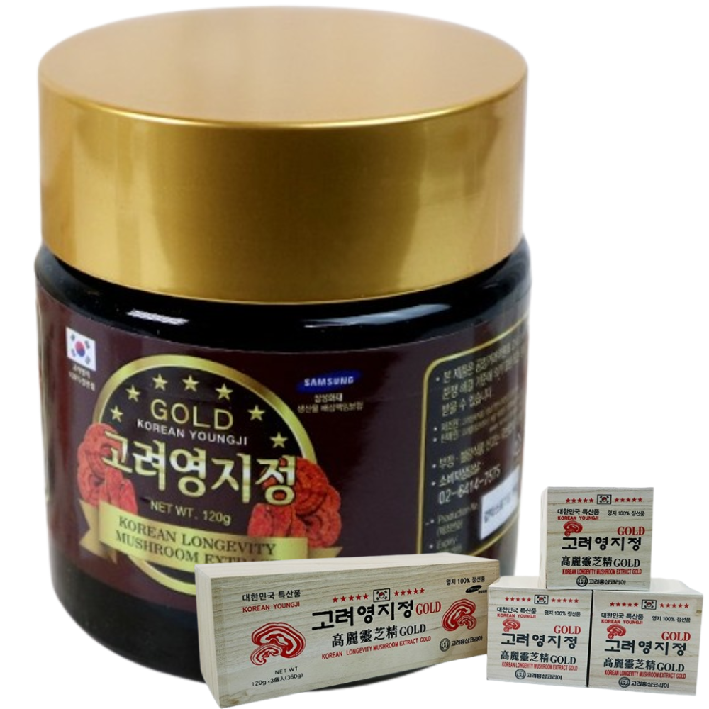 고려홍삼코리아 국산 영지버섯 진액 130g 3병 x1세트 농축액 영지 100% 정선품 선물 - 상품 이미지