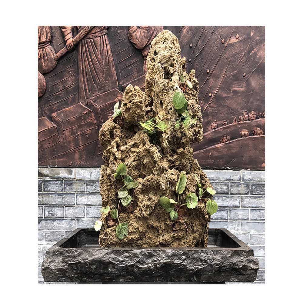 대형 사각 수반 돌화분 실내연못 정원 장식 석재 조경 60x40x10cm - 상세 이미지 2