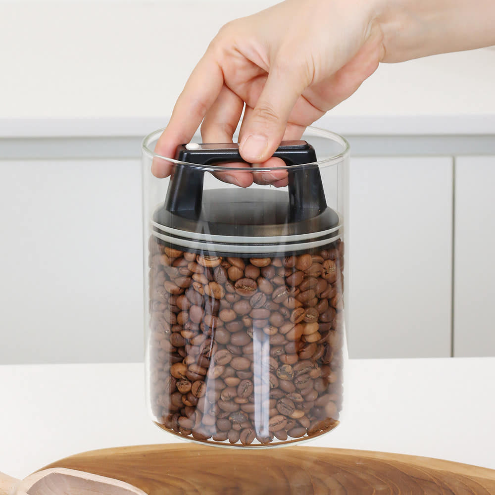 원두보관용기 밀폐 유리병 내열용기 캐니스터 원두보관통 900ml - 상세 이미지 2