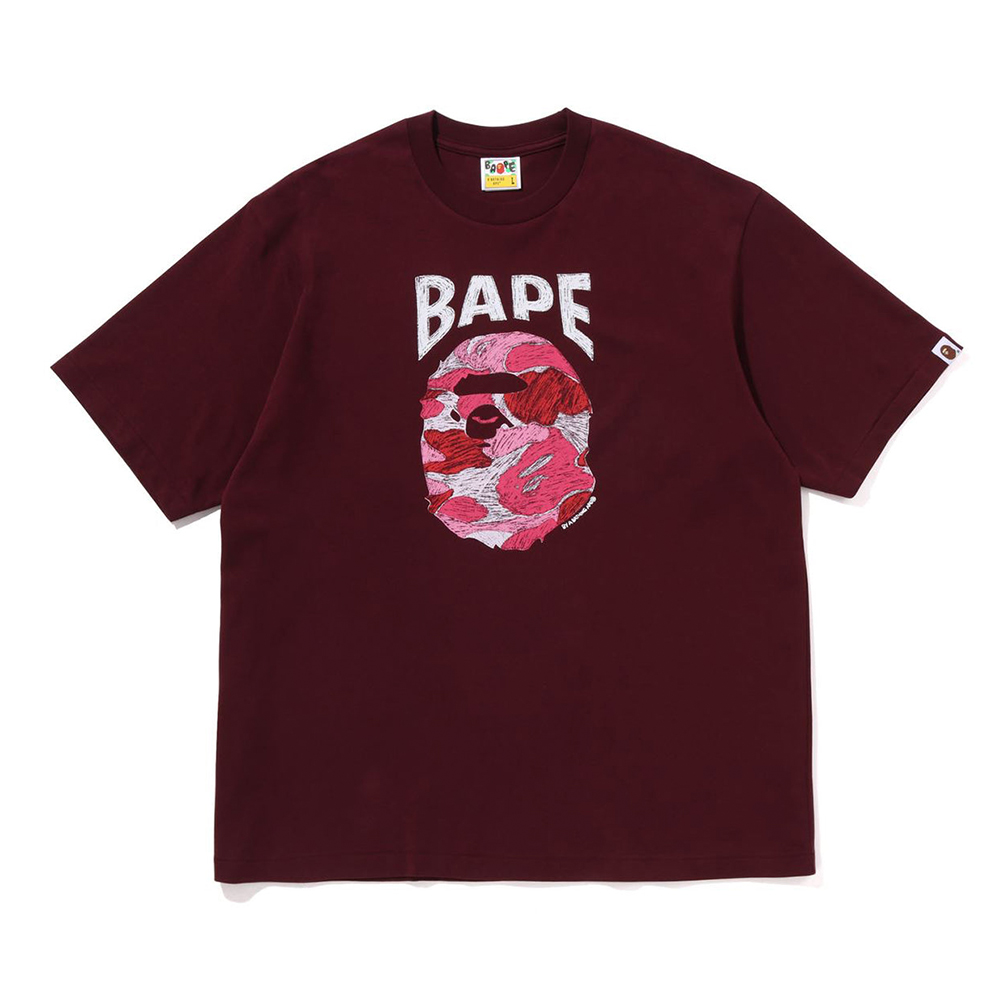 베이프 반팔티 ABC CAMO HAND DRAW APE HEAD RELAXED FIT TEE 1L30-110-340 - 상세 이미지 2