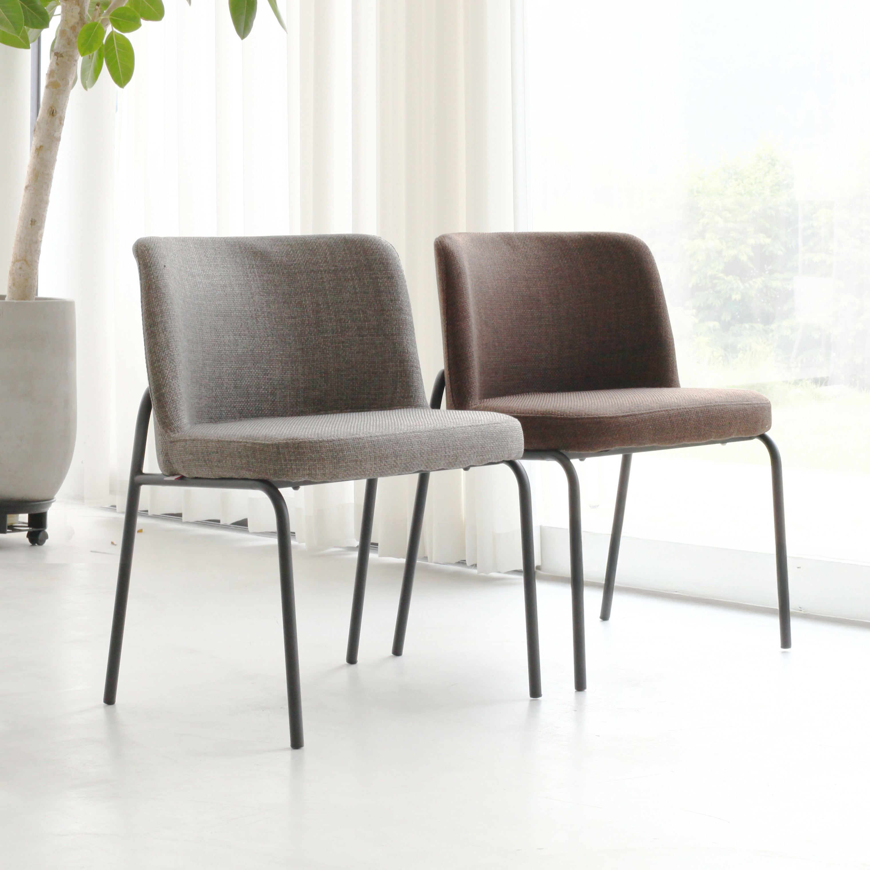 뷰티즈체어 루나 편한 인테리어 식탁의자 식당 고급 패브릭 카페 다이닝