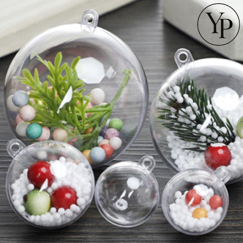 아크릴 투명캡슐 플라스틱볼 크리스마스 빈캡슐 토이 꾸미기 케이스