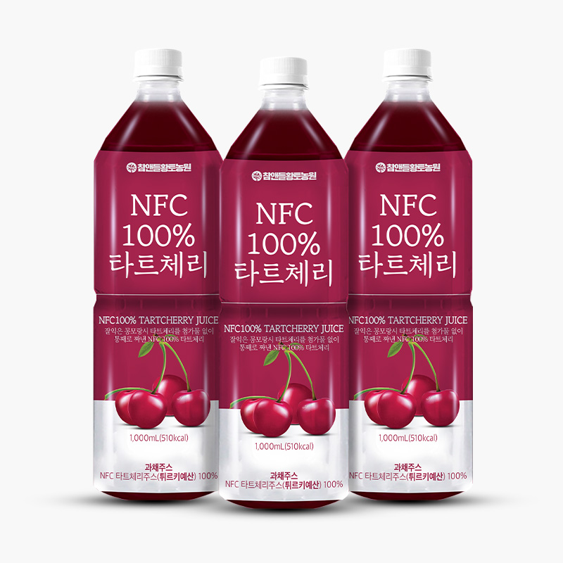 참앤들황토농원 타트체리 주스 착즙 원액 1L, 3개
