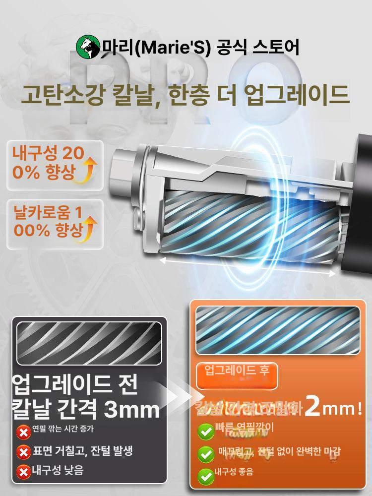 스케치 소묘용 연필깎이 드로잉 미대 화실 입시 미술 수동식 심조절 업그레이드 스케치 연필깎이 Pro-긴 심에 60 이하 2.1cm - 상세 이미지 3