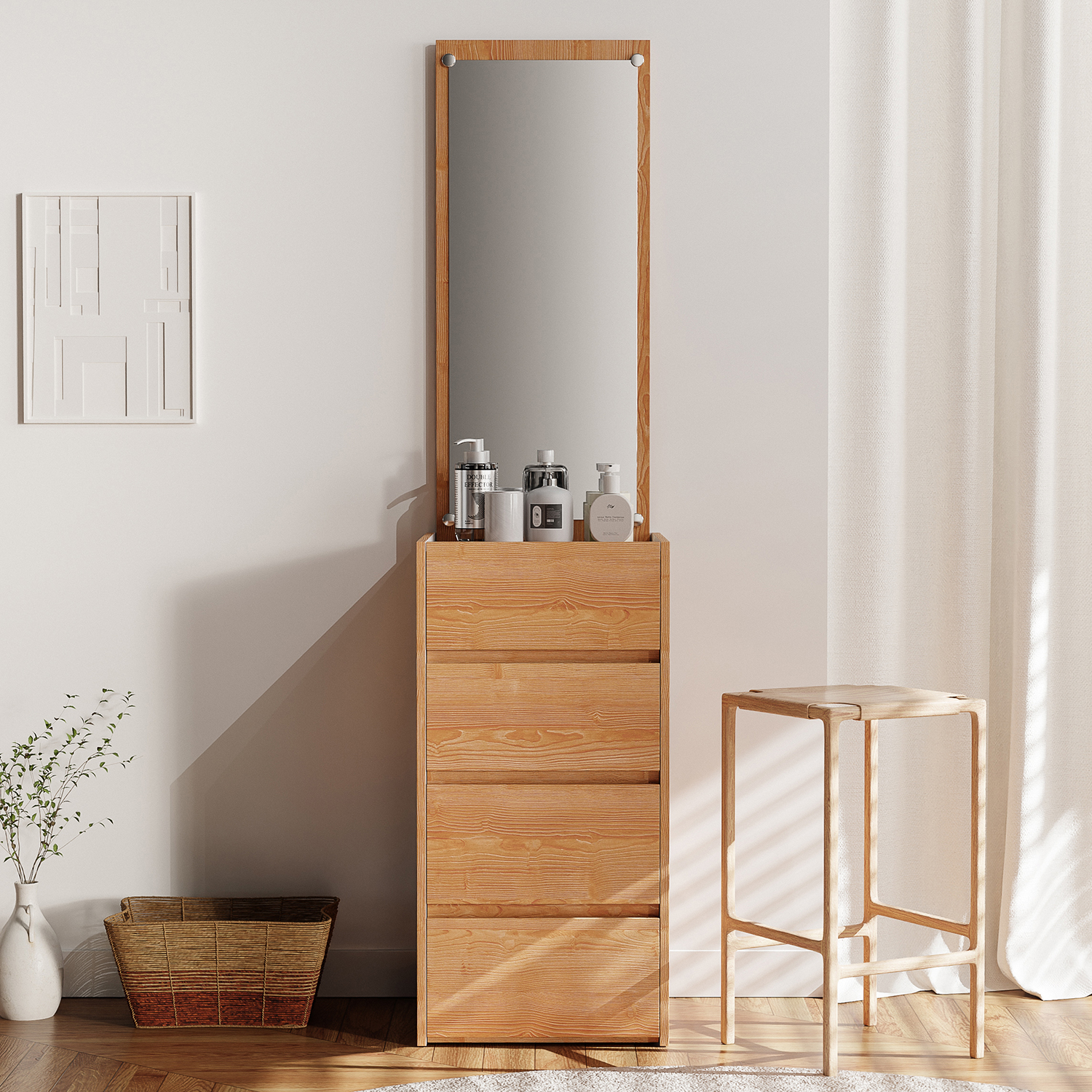 틈새 화장대 400 스탠딩 화장대 서랍장 원룸 좁은 공간